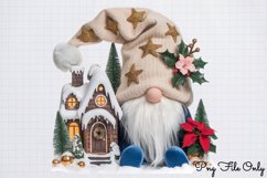 Christmas Gnome Houses Clipart Bundle PNG Product Image 6