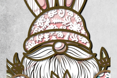 Multilayer Easter Gnome SVG Laser Cut File 3D Layered DXF Product Image 4