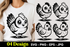 Cute Flying Chicken SVG PNG Product Image 1