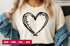 Rough Outline Hand Drawn Heart Minimal SVG PNG Product Image 1