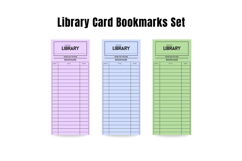 Pastel Library Card Bookmarks, Printable Reading Log Product Image 5