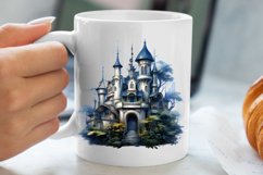 Blue Christmas Watercolor Clipart, Blue Christmas Sublimatio Product Image 5