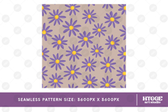 Retro Flowers Seamless Pattern Bundle Floral Png Sublimation Product Image 5