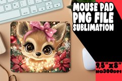 Cheerful Desk Mat Sublimation, Christmas Animals Product Image 1