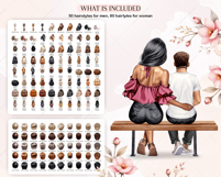 Family on the Bench DIY Clipart Portrait Creator Product Image 5