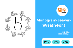 Monogram Leaves Wreath Font Product Image 1