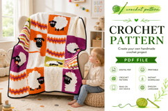 Sheep Crochet Blanket Pattern PDF Product Image 2