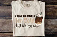 I like my coffee like my soul svg, iced coffee svg Product Image 5
