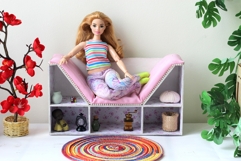 Miniature bookcase chair digital file, dollhouse furniture Product Image 5