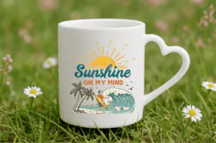 Sunshine on my mind PNG, Retro Beach PNG Sublimation Design Product Image 5