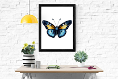 Butterfly Blue Yellow Insect Watercolor Sublimation Product Image 5