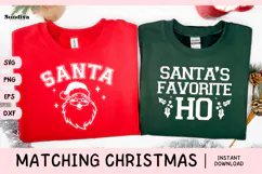 Matching Christmas Quote SVG | Santa - Favorite Ho Product Image 1