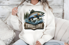 Trout Life PNG, Brown Trout Fishing Sublimation Design Product Image 5