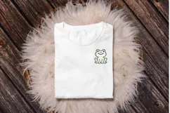Cute Frog Outline Embroidery Design Product Image 3
