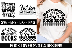 Book Lover SVG Design - Forget Flowers Buy Me Books Product Image 1