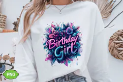 Birthday Girl PNG Floral Birthday PNG Product Image 5