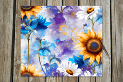Impressionism sunflowers | straight skinny tumbler design Product Image 5
