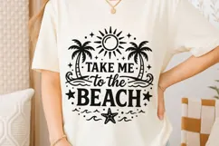 Take Me To The Beach Svg, Summer Vibes Svg, Vacation Svg. Product Image 6