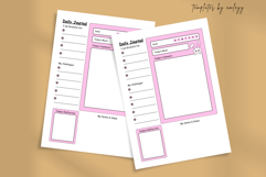 Cute Daily Journal Canva Template - Editable Planner &amp; Self- Product Image 2