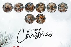 Christmas Ornaments Bundle, Embroidery Christmas Animals PNG Product Image 5