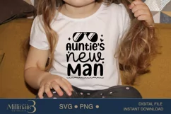 Auntie's New Man SVG, New born Auntie,Baby Showe Product Image 5