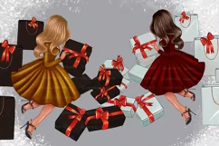 Clipart christmas, Xmas Clipart, Christmas girl clipart Product Image 8