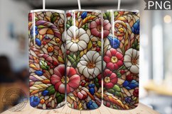 Embroidered Flowers Tumbler Wrap - High Quality 300 Dpi Product Image 1