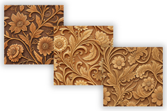 Tooled Leather Seamless Pattern | Western Vintage Embossed Product Image 5