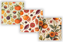 Persimmon Harvest Seamless Pattern, Digital Papers Product Image 4