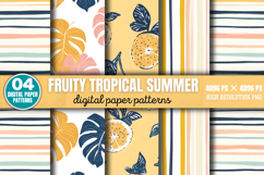 Fruity Tropical Summer Digital Paper PNG Product Image 1