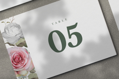 minimalist wedding card invitation set with roses flower Product Image 5