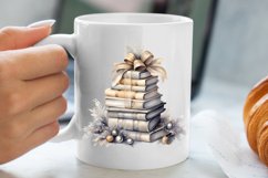 Cute Silver Christmas Watercolor Clipart, Christmas SVG Product Image 5