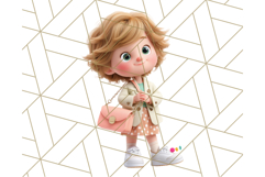 Kawaii City Girl PNG Clipart, Soft Dreamy Style Clip Art Product Image 5