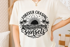 Forever Chasing Sunsets Svg, Summer Vibes Svg, Beach Svg. Product Image 6