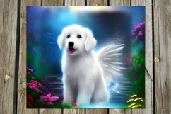 Dogs angels | 9 Magic Skinny tumbler Sublimation designs Product Image 5
