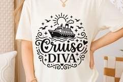 Cruise Diva Svg, Cruise Ship Svg, Girls Cruise Svg. Product Image 6
