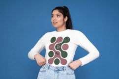 Abstract Green Mauve Modern Geometric Pillow Design Product Image 5