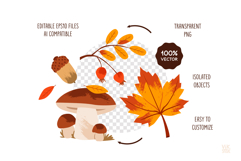 Autumn Forest Clipart Bundle with Decorative Frames Product Image 4