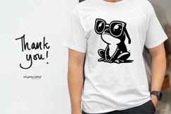 Cool Frog with Sunglasses Vector Silhouette Product Image 6