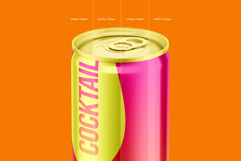 Slim 200ml Aluminium Can Mockup Product Image 5