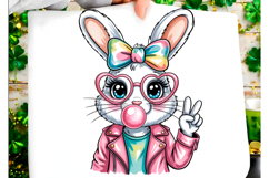 Glitter Easter Bunny Coquette Png Easter Bunny Png Product Image 1