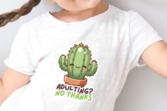 Funny Quotes Cactus Stickers Set - PNG Product Image 5