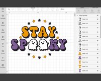 Stay Spooky svg, Halloween png, Retro svg, Ghost svg Product Image 6