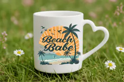 Beach babe PNG, Retro Summer PNG Sublimation Design Product Image 5