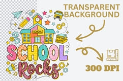 School Rocks PNG, Back to School PNG, Teacher Shirt Design Product Image 2