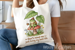 Frog PNG, Living My Best Life Clipart Sublimation Product Image 4
