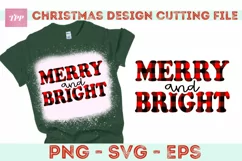 Merry and Bright Holiday svg- Christmas SVG Product Image 1