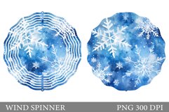 Snowflakes Spinner Sublimation. Snowflakes Spinner Template Product Image 1