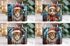 Stained Glass Christmas Tumbler Wrap Bundle | Christmas PNG Product Image 5