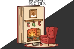 Bookish Christmas png design for T-shirts Product Image 2